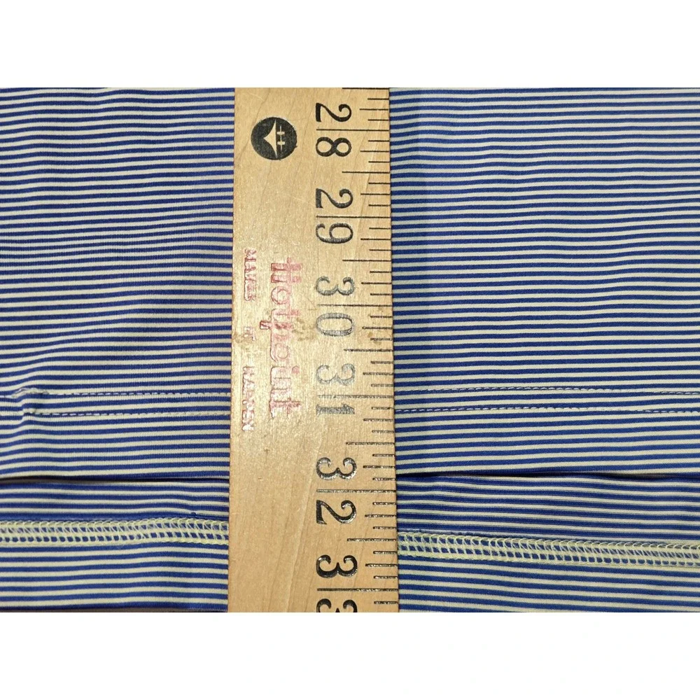 Peter Millar Summer Comfort Golf Polo Shirt Mens XL Blue Stripe‎ Carlton Club